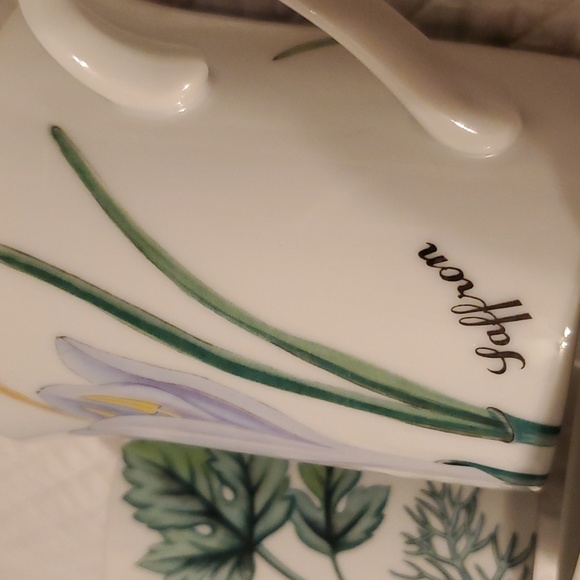 Vtg Set Of 4 Horchow Botanical Herb Mugs Cups - Picture 5 of 11